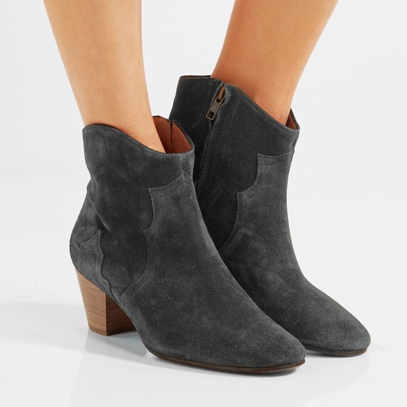 Isabel MARANT Etoile Dicker Black Leather Booties - Picture 2 of 15